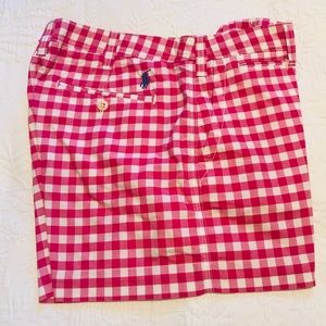 Polo Ralph Lauren Pink Gingham Shorts Size 10